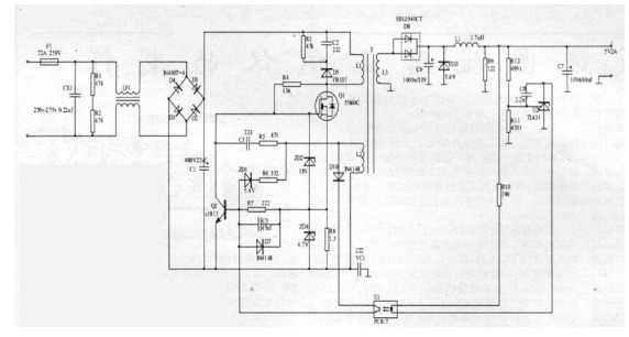 5V2A電源適配器維修